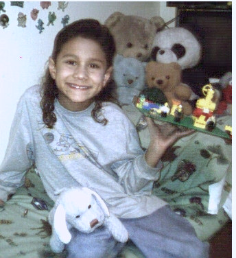 Race in his room, Feb. 2002.